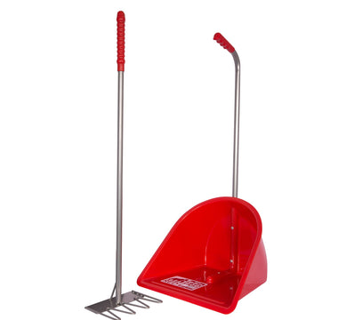 Efficient and Durable Cleaning Tool: Traditional Tidee™ with Rake - Red Gorilla