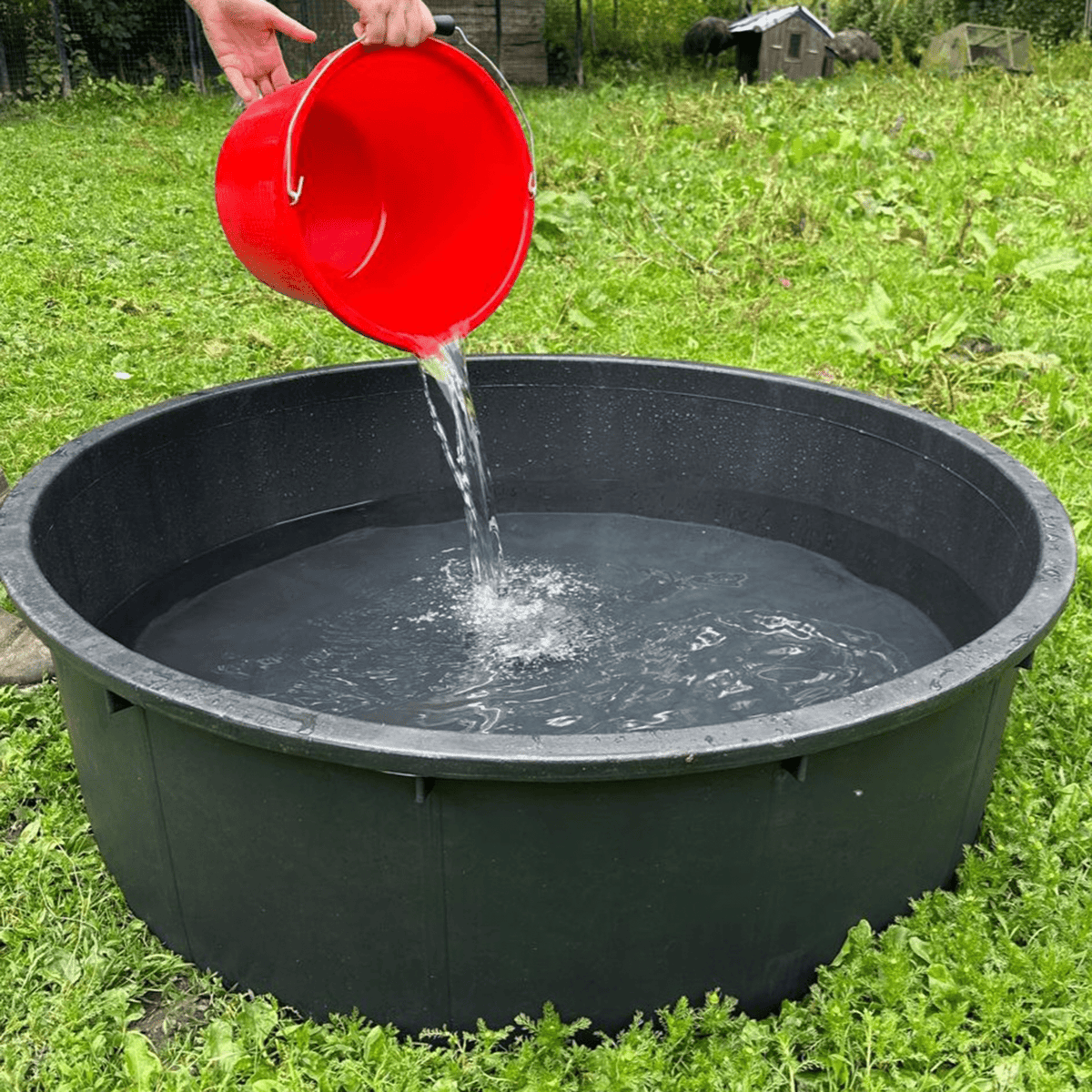 150L Round Multi Tub - UV & Frost Resistant for Outdoor Use – Red ...